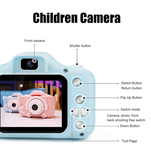 دوربین عکاسی و فیلمبرداری دیجیتال کودک ۱2 مگاپیکسل آبی مدل Kids Camera Digital_اسباب بازی دیجیتال و هوشمند